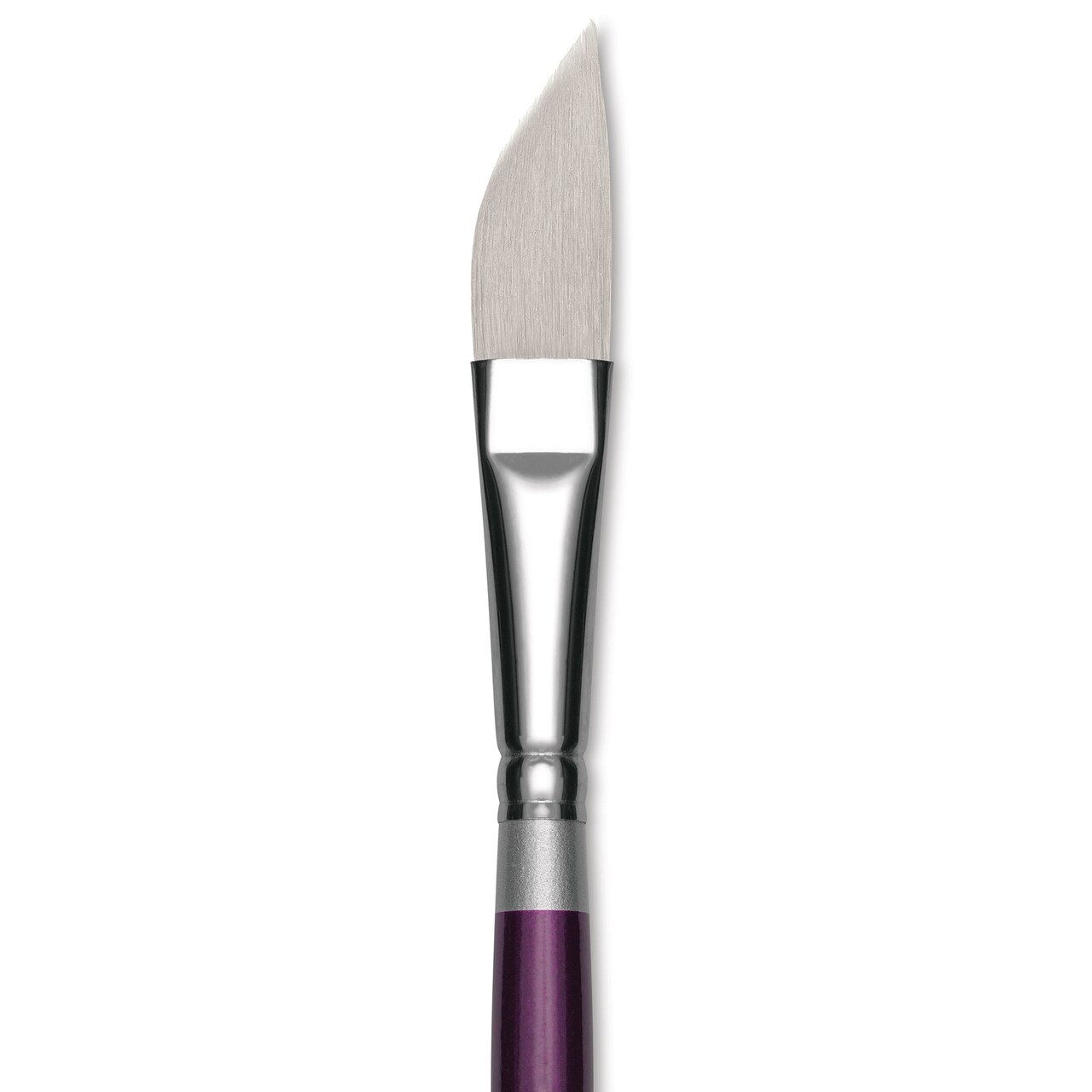 Silver Brush Silver Silk 88 Synthetic Brush - Short Handle, Ribbon/Dagger, Size 1/2"